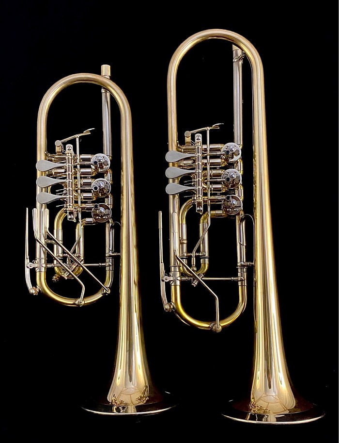 Primarius Orchestral Rotary C and Bb Trumpet